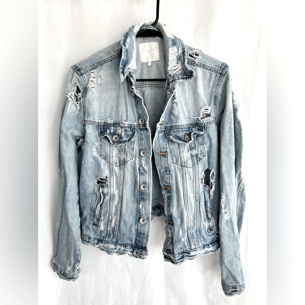 Zara Distressed Jean Jacket